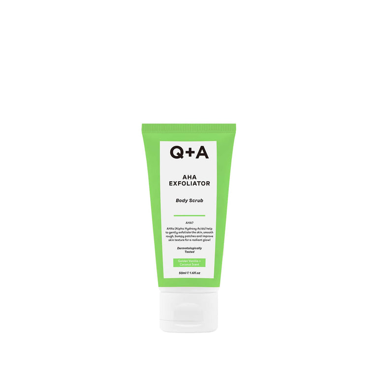Τόνωση - Αναζωογόνηση AHA Exfoliator Body Scrub 50ml - Travel Size Q+A Natural Skincare