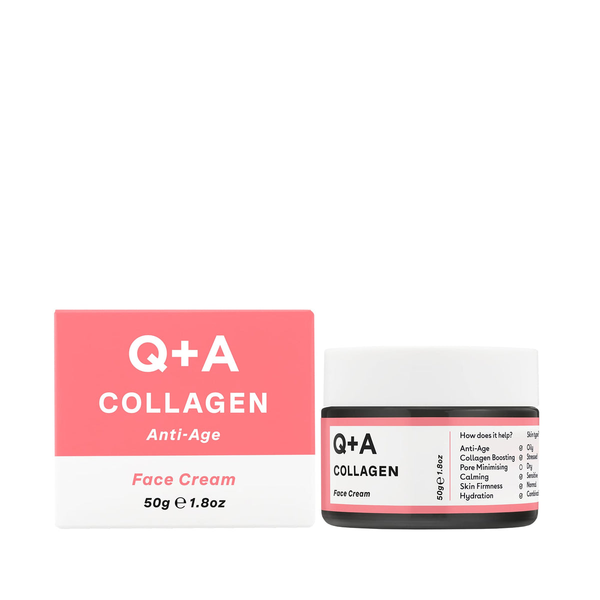 Κρέμες Προσώπου Collagen Face Cream 50g Q+A Natural Skincare