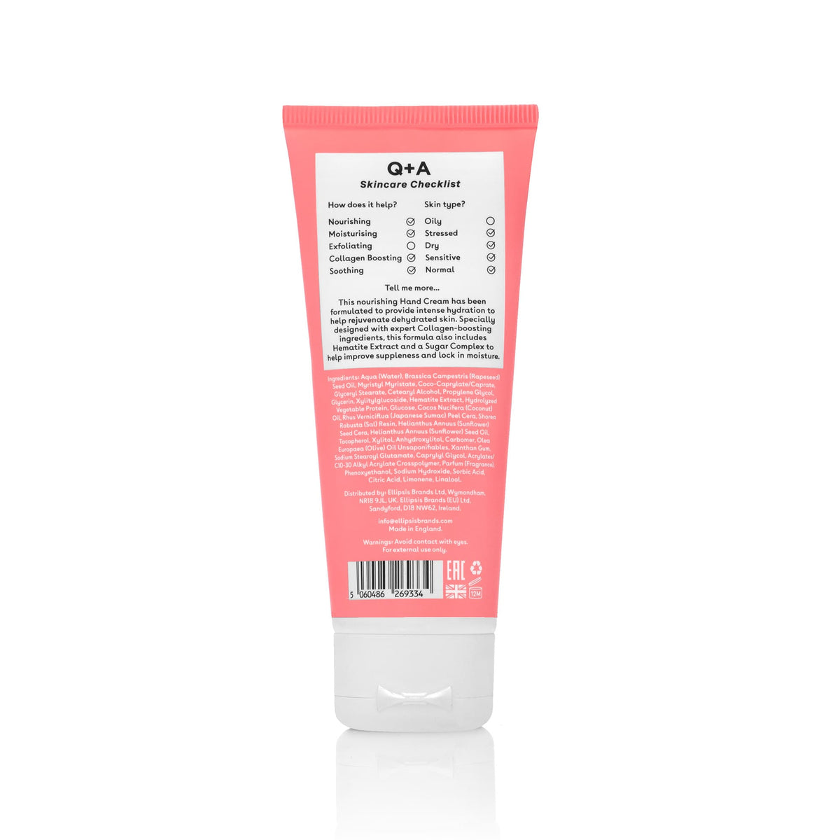 Περιποίηση Χεριών Collagen Hand Cream 75ml Q+A Natural Skincare