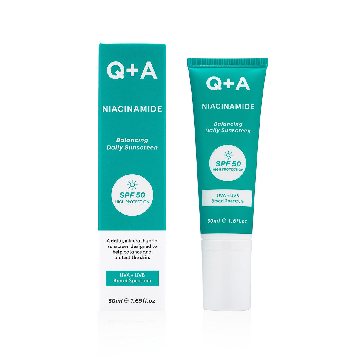 Αντηλιακά Niacinamide SPF50 Balancing Daily Sunscreen 50ml Q+A Natural Skincare