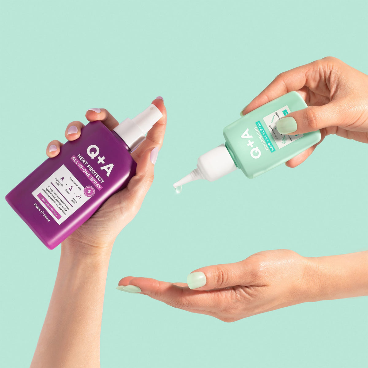 Serum - Έλαια Μαλλιών Haircare Nourish + Protect Duo Q+A Natural Skincare