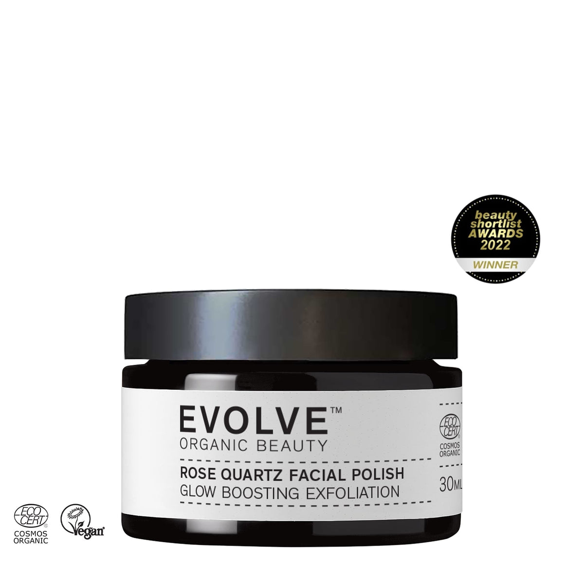 Απολέπιση Προσώπου Rose Quartz Facial Polish 30ml - Scrub Προσώπου με Ροζ Χαλαζία Evolve Organic Beauty