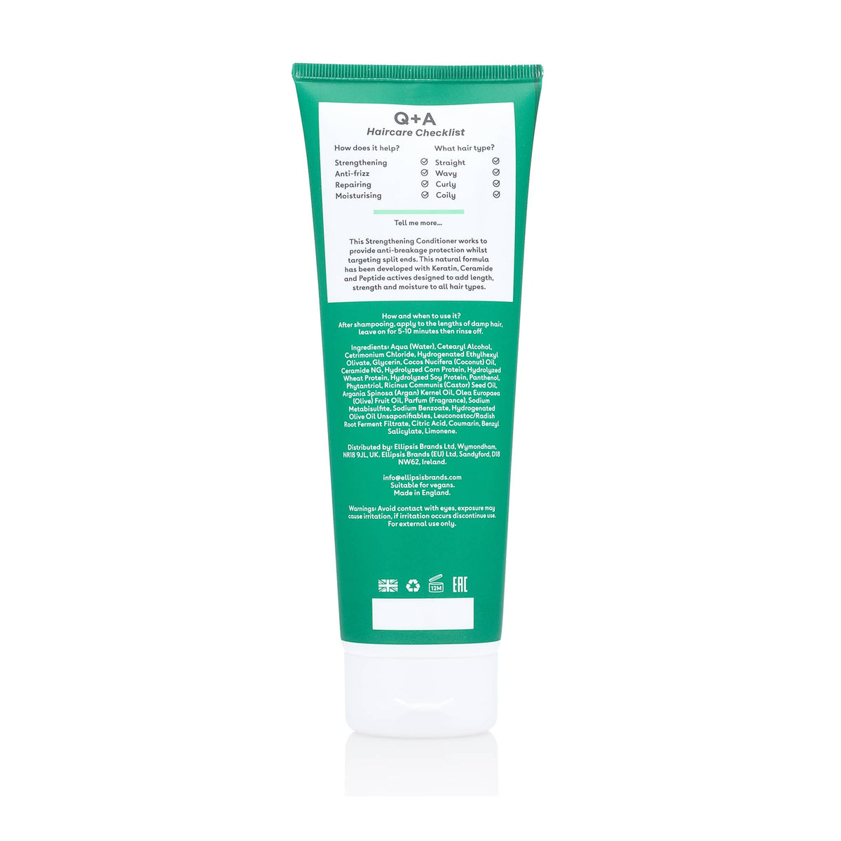Conditioner Μαλλιών Strengthening Conditioner 250ml Q+A Natural Skincare