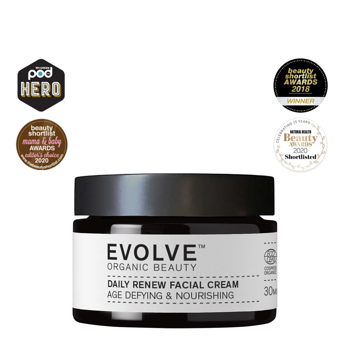Κρέμες Προσώπου Daily Renew Facial Cream 30ml - Travel Size Evolve Organic Beauty