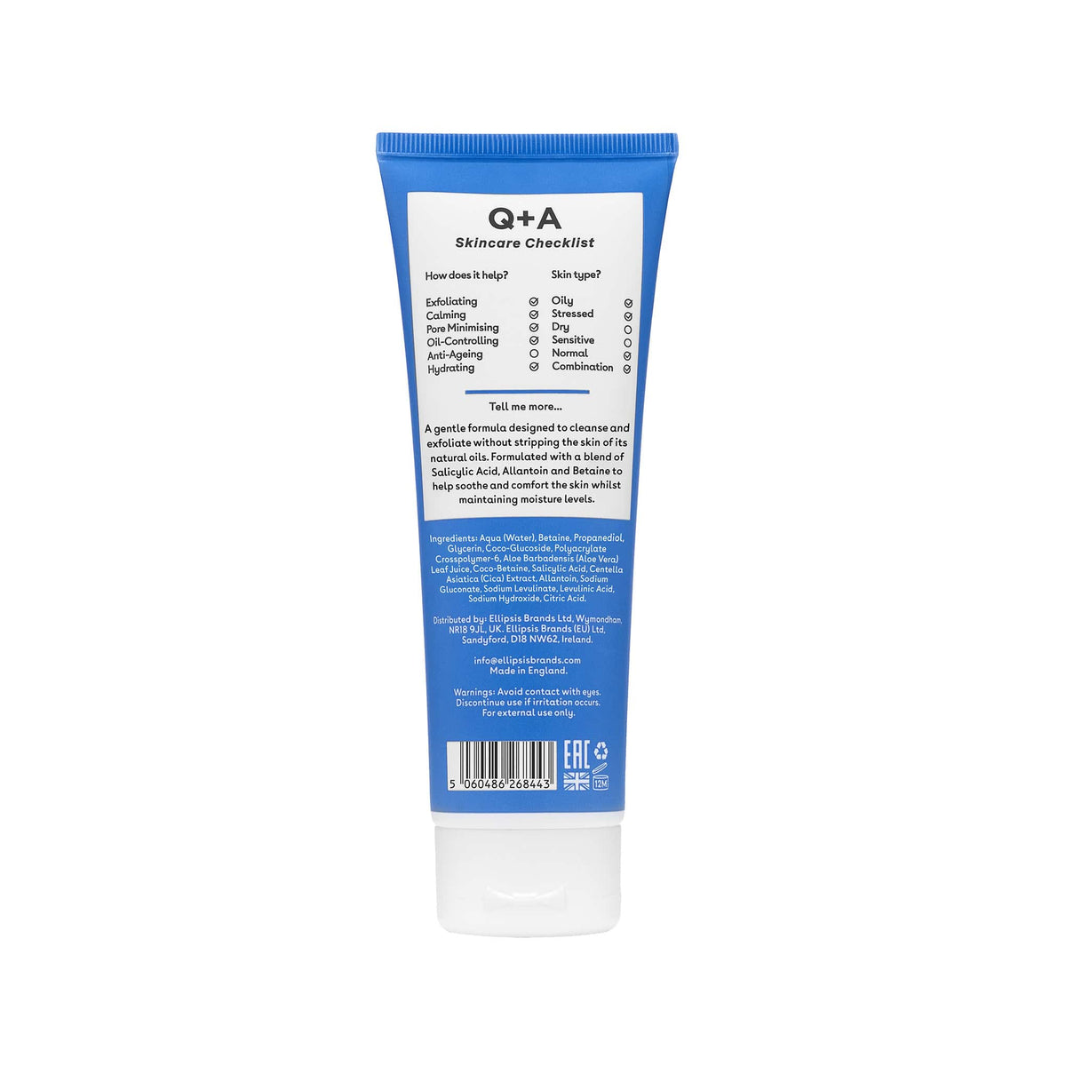 Καθαρισμός - Ντεμακιγίαζ Salicylic Acid Daily Cleanser 125ml Q+A Natural Skincare
