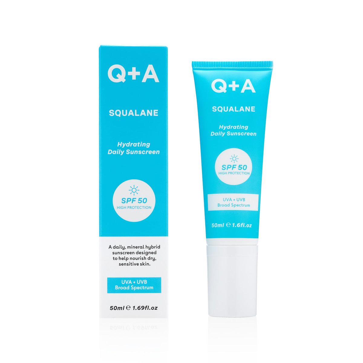 Αντηλιακά Squalane SPF50 Hydrating Daily Sunscreen 50ml Q+A Natural Skincare