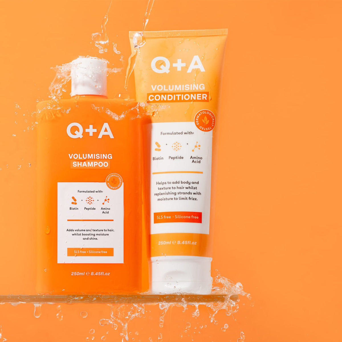 Σαμπουάν Σετ για Όγκο και Πυκνότητα- Haircare Volumising Duo Q+A Natural Skincare