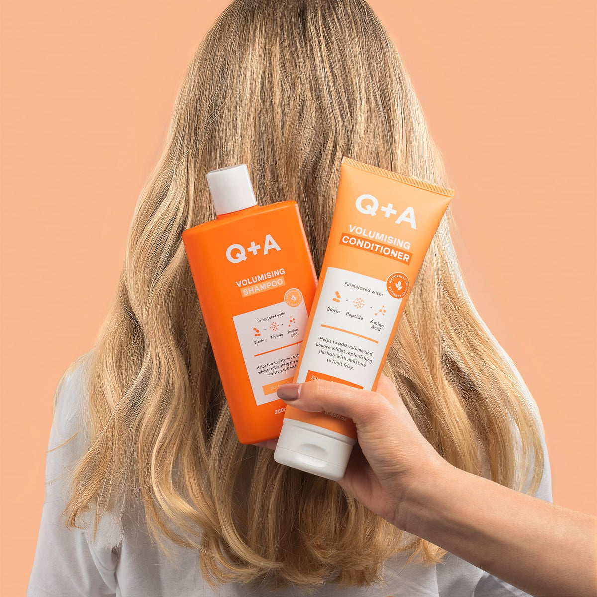 Σαμπουάν Σετ για Όγκο και Πυκνότητα- Haircare Volumising Duo Q+A Natural Skincare
