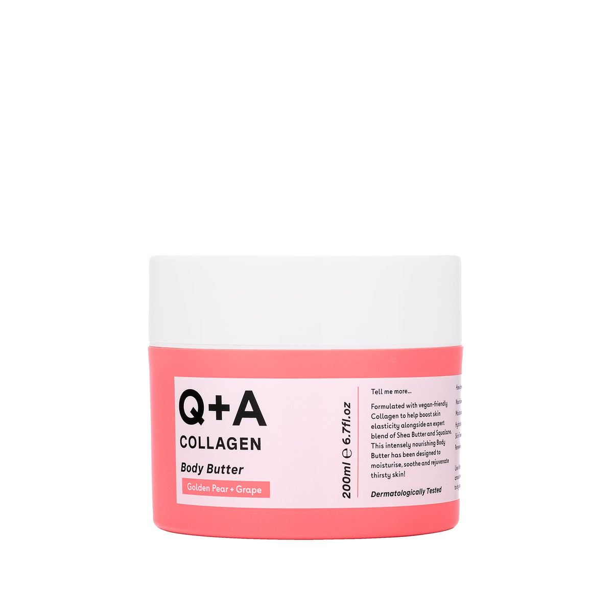 Ενυδάτωση Collagen Body Butter 200ml - Βούτυρο Σώματος με Κολλαγόνο Q+A Natural Skincare