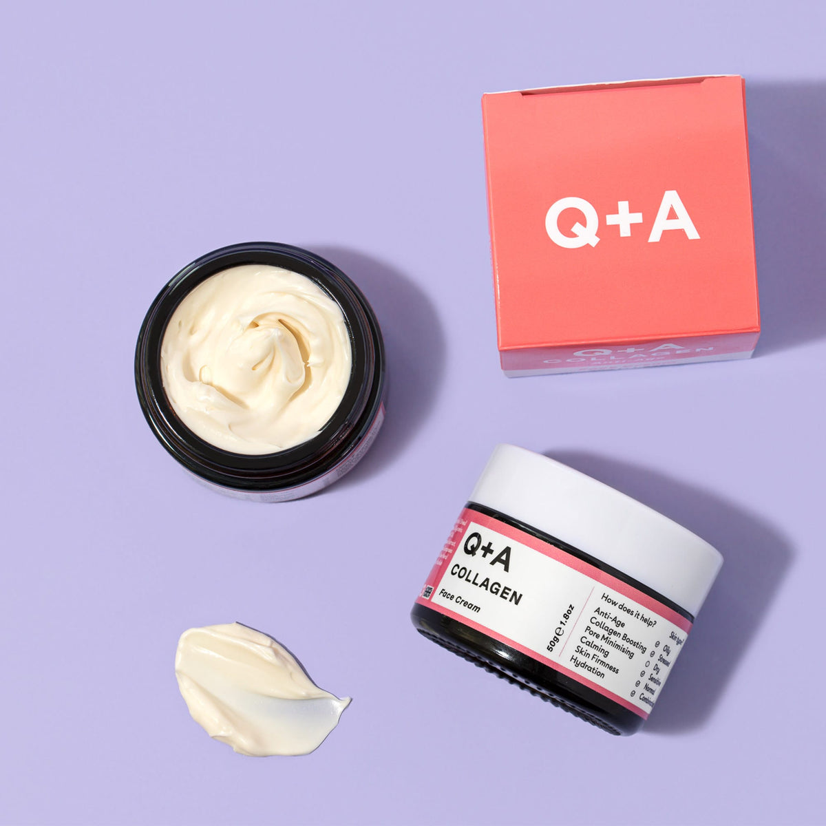 Κρέμες Προσώπου Collagen Face Cream 50g Q+A Natural Skincare