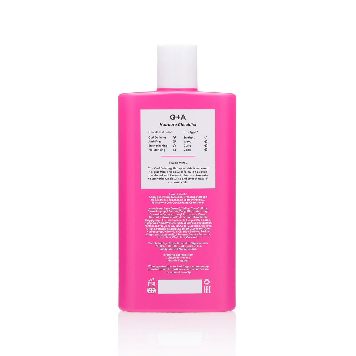 Σαμπουάν Curl Defining Shampoo 250ml - Σαμπουάν για Μπούκλες Q+A Natural Skincare