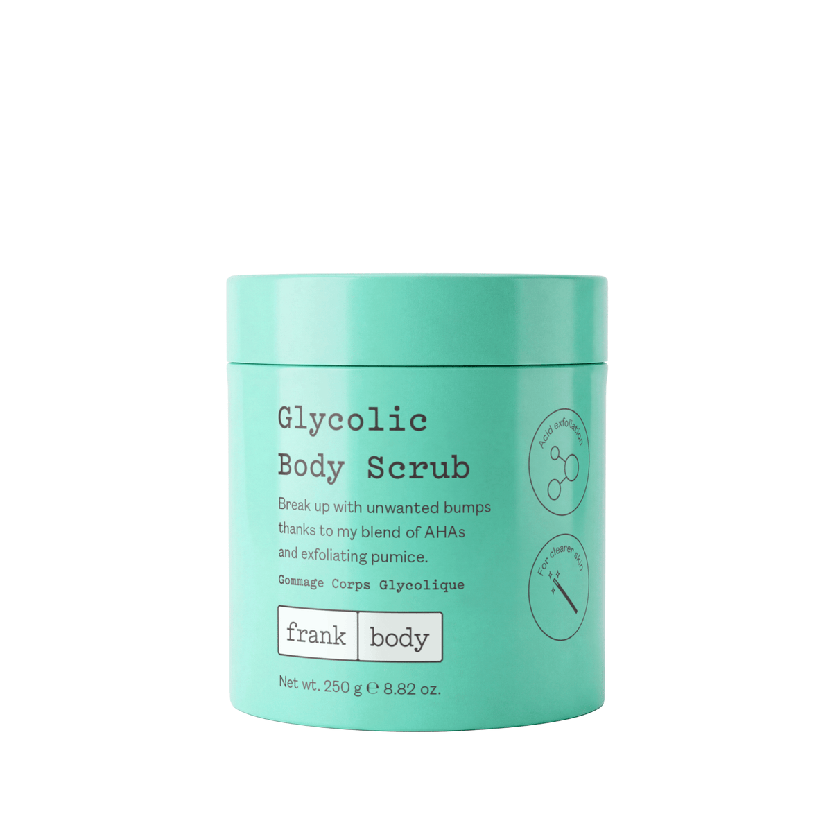Απολέπιση Σώματος Glycolic Body Scrub 250g - Απολεπιστικό Σώματος με Γλυκολικό Frank Body