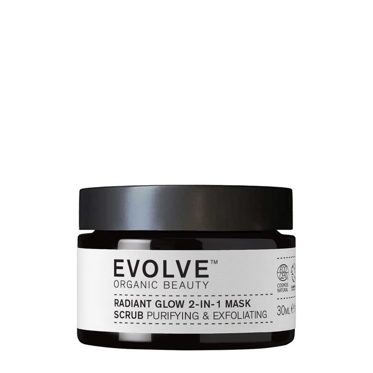 Απολέπιση Προσώπου Radiant Glow 2-in-1 Mask Scrub 30ml - Evolve Organic Beauty Evolve Organic Beauty