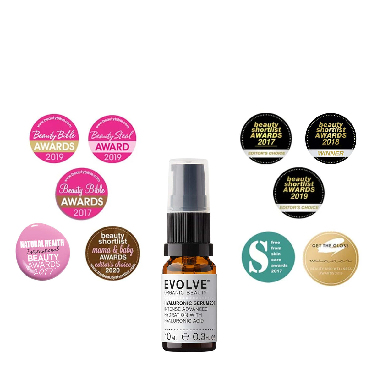Serum - Οροί Ομορφιάς - Booster Hyaluronic Serum 200 10ml - Travel Size Evolve Organic Beauty