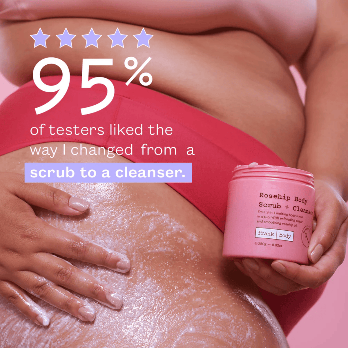 Απολέπιση Σώματος Rosehip Body Scrub + Cleanser 250g - Καθαριστικό και Απολεπιστικό με Rosehip Frank Body