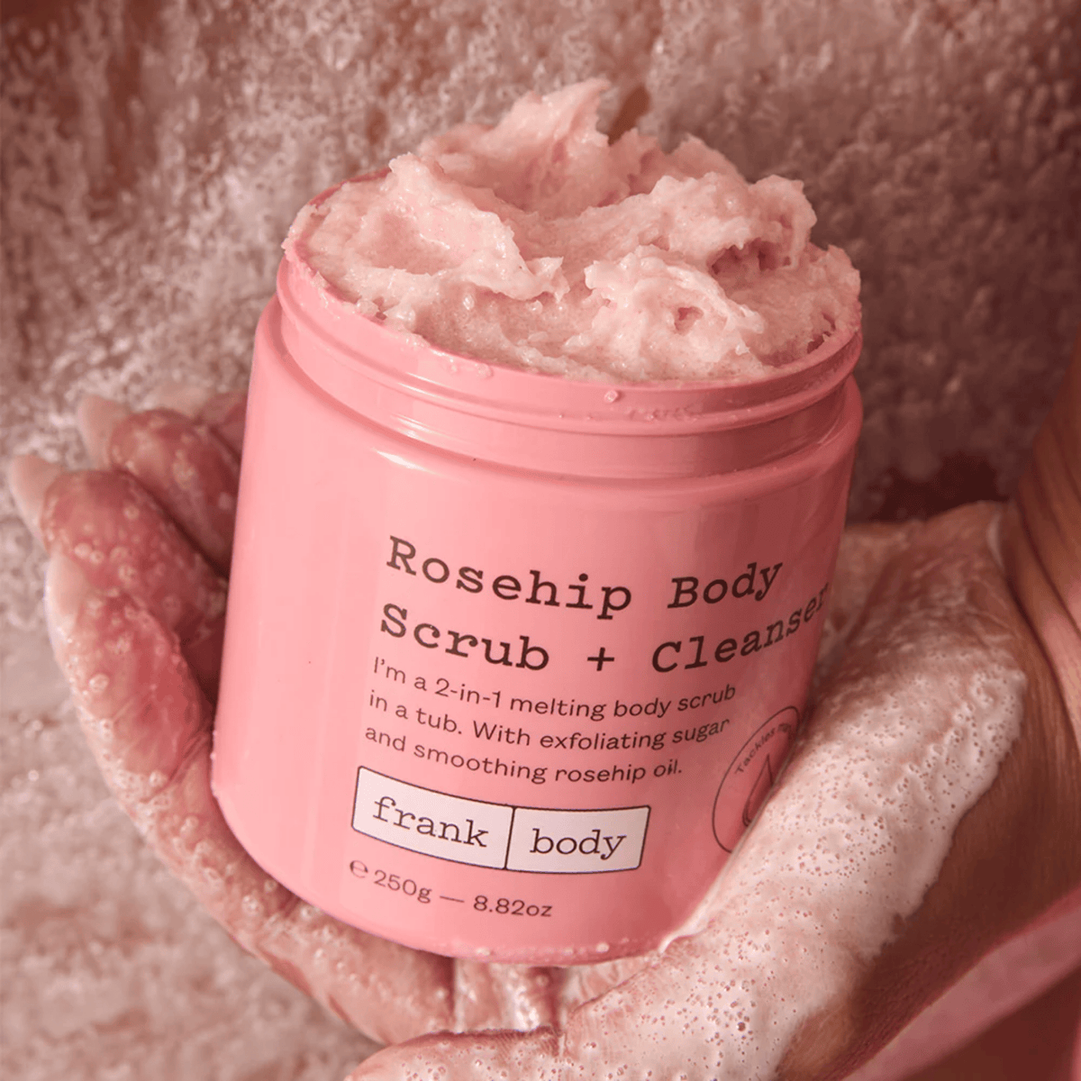 Απολέπιση Σώματος Rosehip Body Scrub + Cleanser 250g - Καθαριστικό και Απολεπιστικό με Rosehip Frank Body