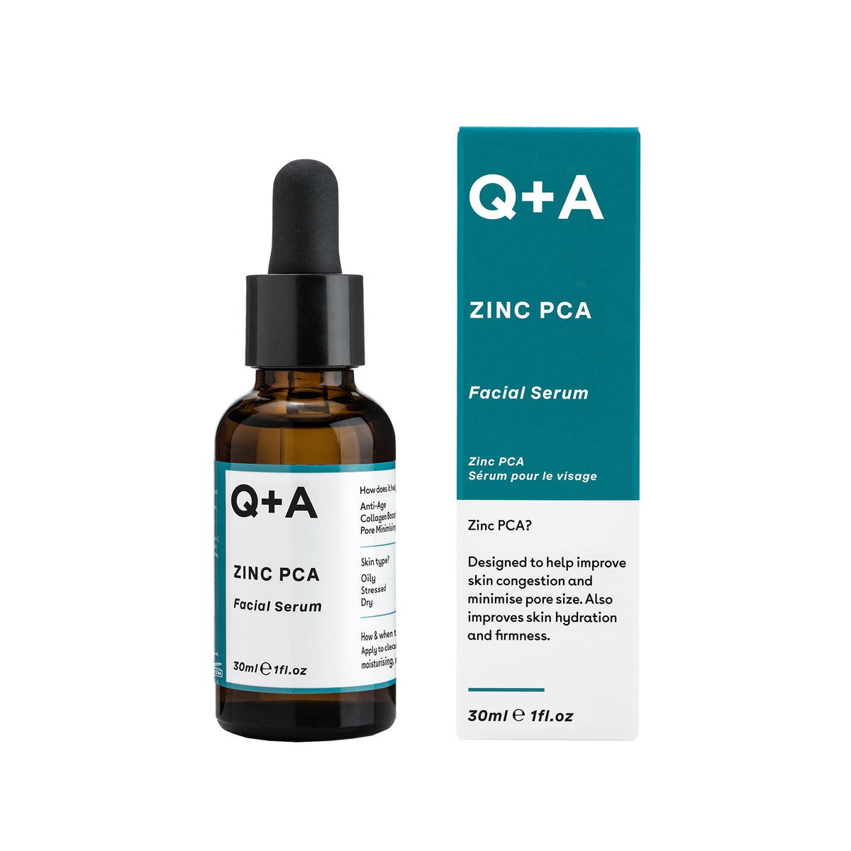 Serum - Οροί Ομορφιάς - Booster Zinc PCA Facial Serum 30ml Q+A Natural Skincare