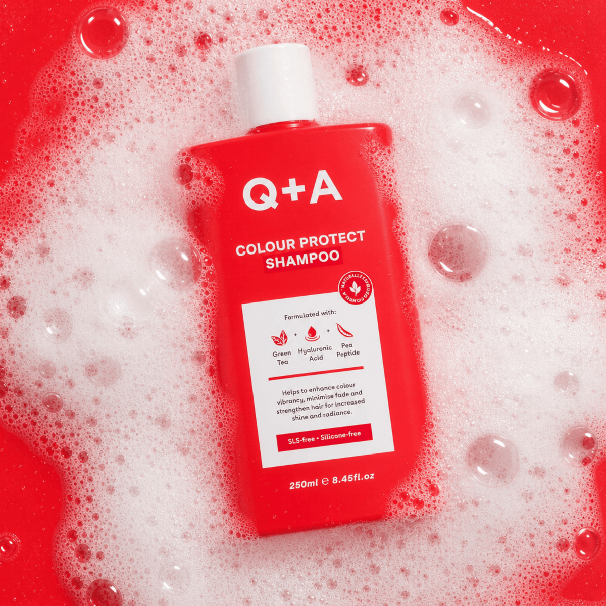Σαμπουάν Colour Protect Shampoo 250ml - Προστασία & Λάμψη για Βαμμένα Μαλλιά Q+A Natural Skincare