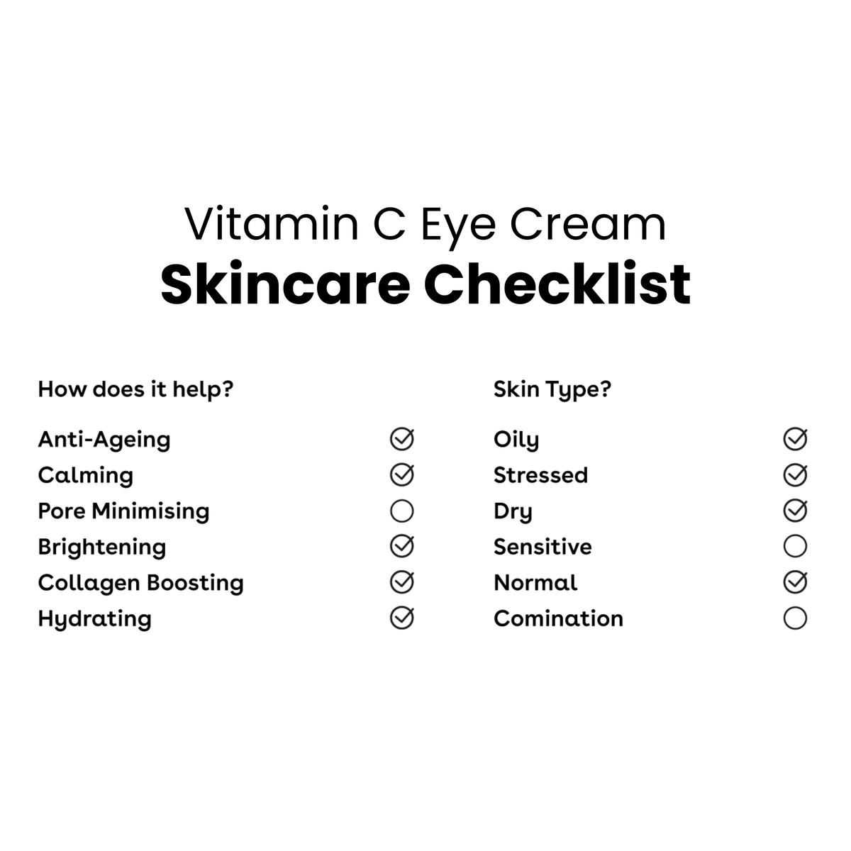 Περιποίηση Ματιών Vitamin C Eye Cream 15ml - Κρέμα Ματιών με Βιταμίνη C Q+A Natural Skincare