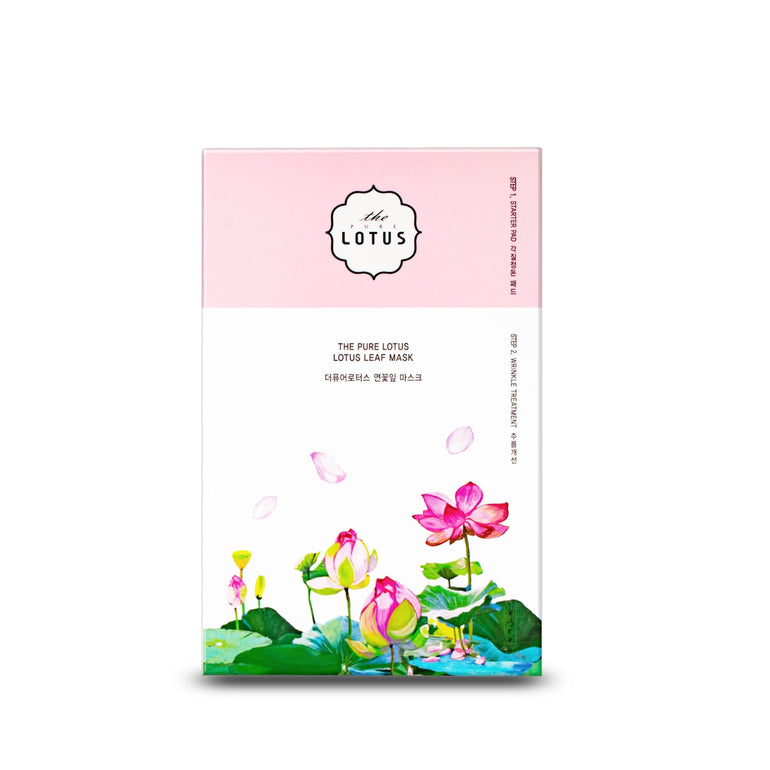 Μάσκες Προσώπου Lotus Leaf Moisturize + Wrinkle Treatment Sheet Mask Set –  5 τεμ. The Pure Lotus